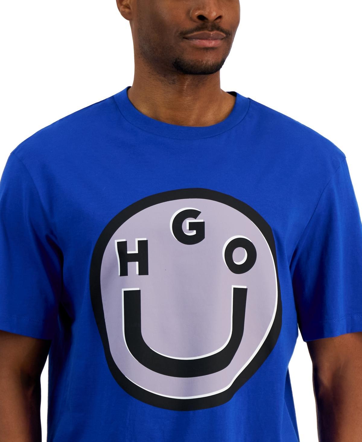 HUGO BOSS Hugo By  Men's Short Sleeve Crewneck Logo Graphic T-shirt In Open Blue Product Image