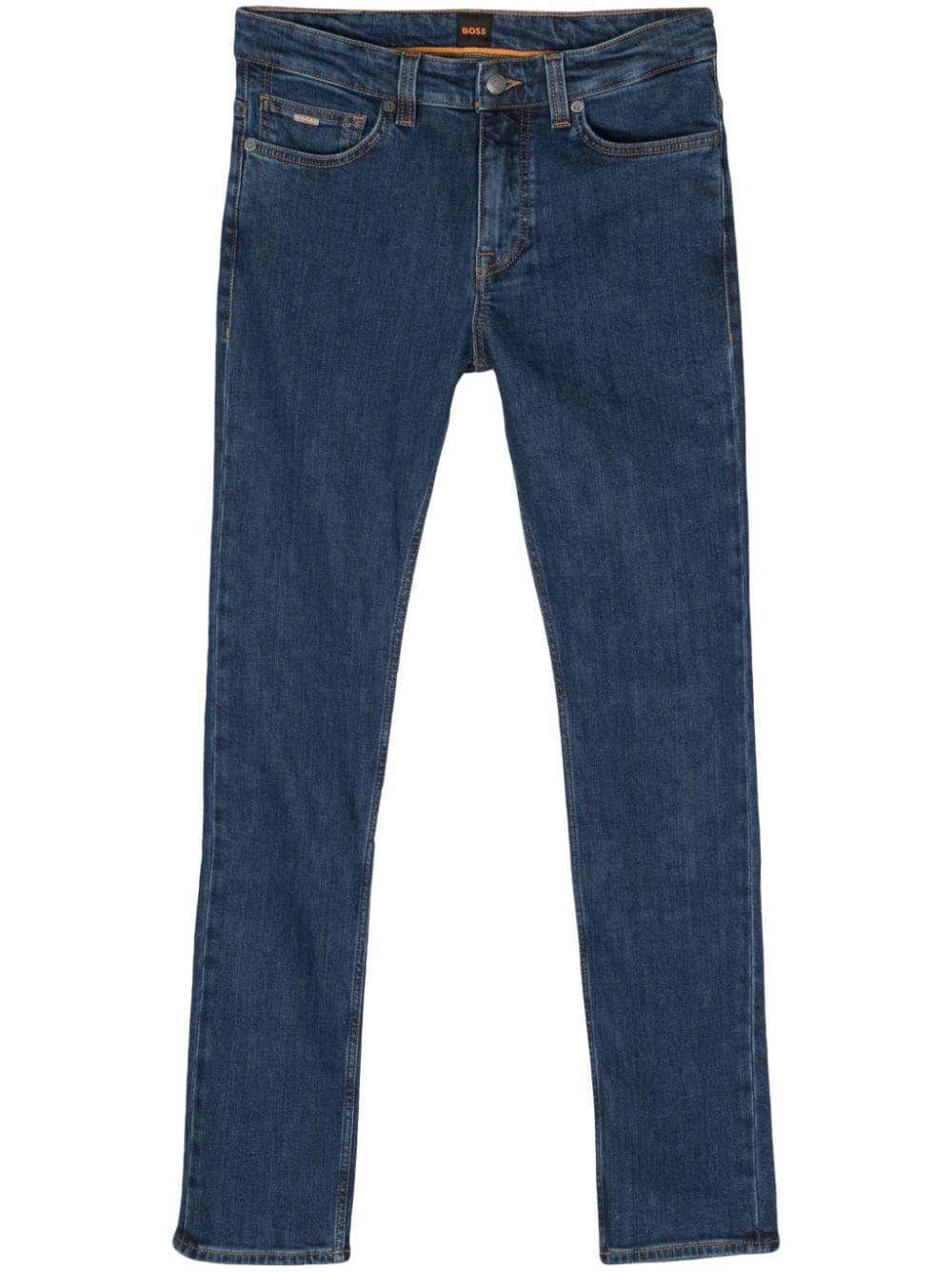 HUGO BOSS Mid-rise Slim-fit Jeans In Blue Product Image