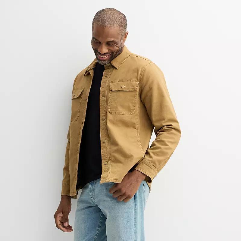 Mens Sonoma Goods For Life Flannel Lined Canvas Jacket product image