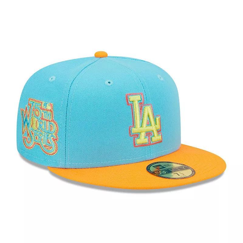 Mens New Era /Orange Los Angeles Dodgers 1978 World Series Vice Highlighter 59FIFTY Fitted Hat Product Image