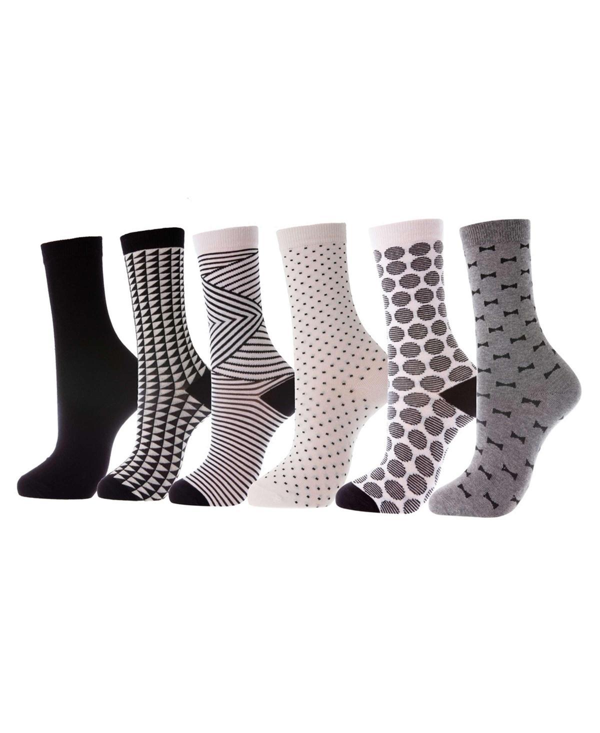 Womens Dress Crew Socks 6 Pack Product Image