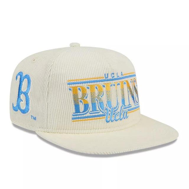 New Era Mens White Ucla Bruins Throwback Golfer Corduroy Snapback Hat Product Image