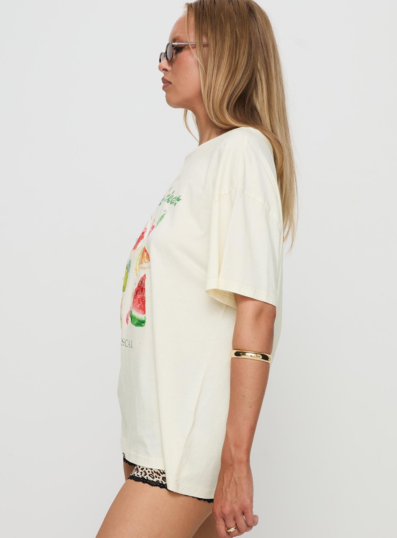 Fruit Market Oversized Tee White Product Image