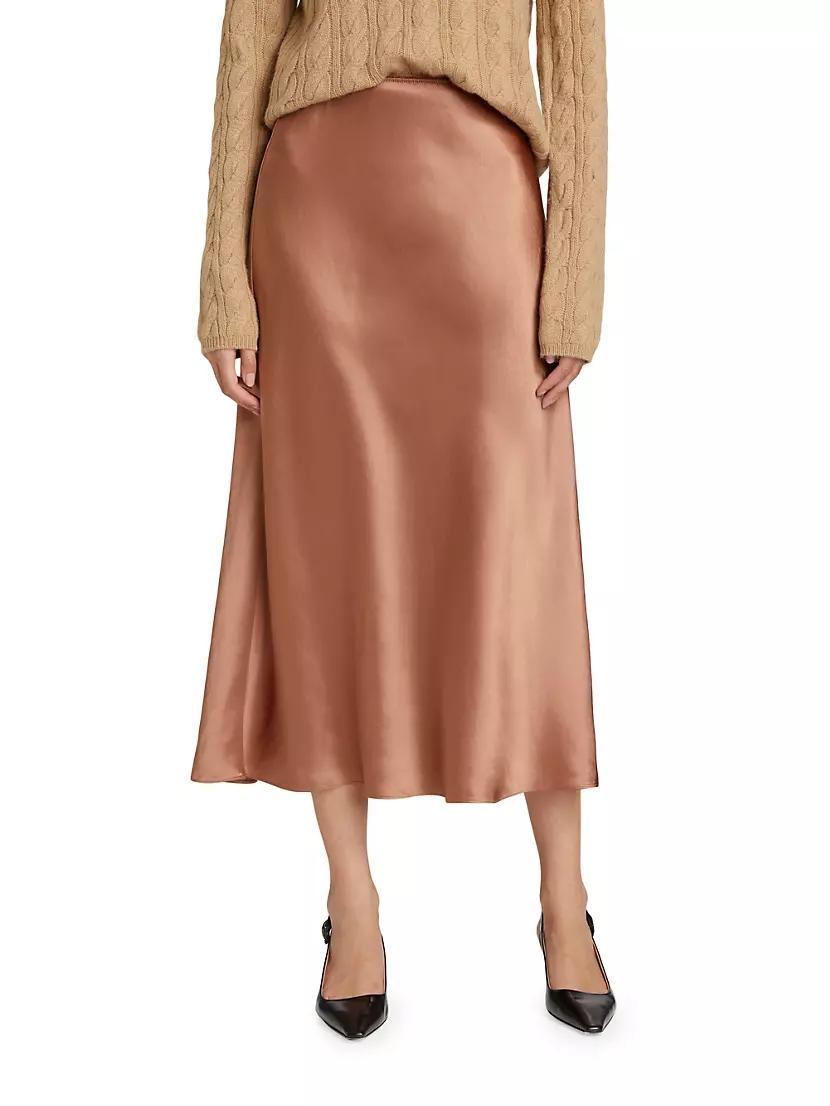 Satin Slip Midi-Skirt Product Image