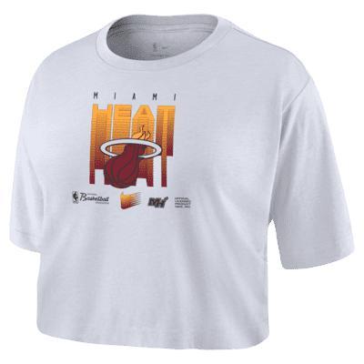 Miami Heat Courtside Women's Nike NBA Cropped T-Shirt Product Image