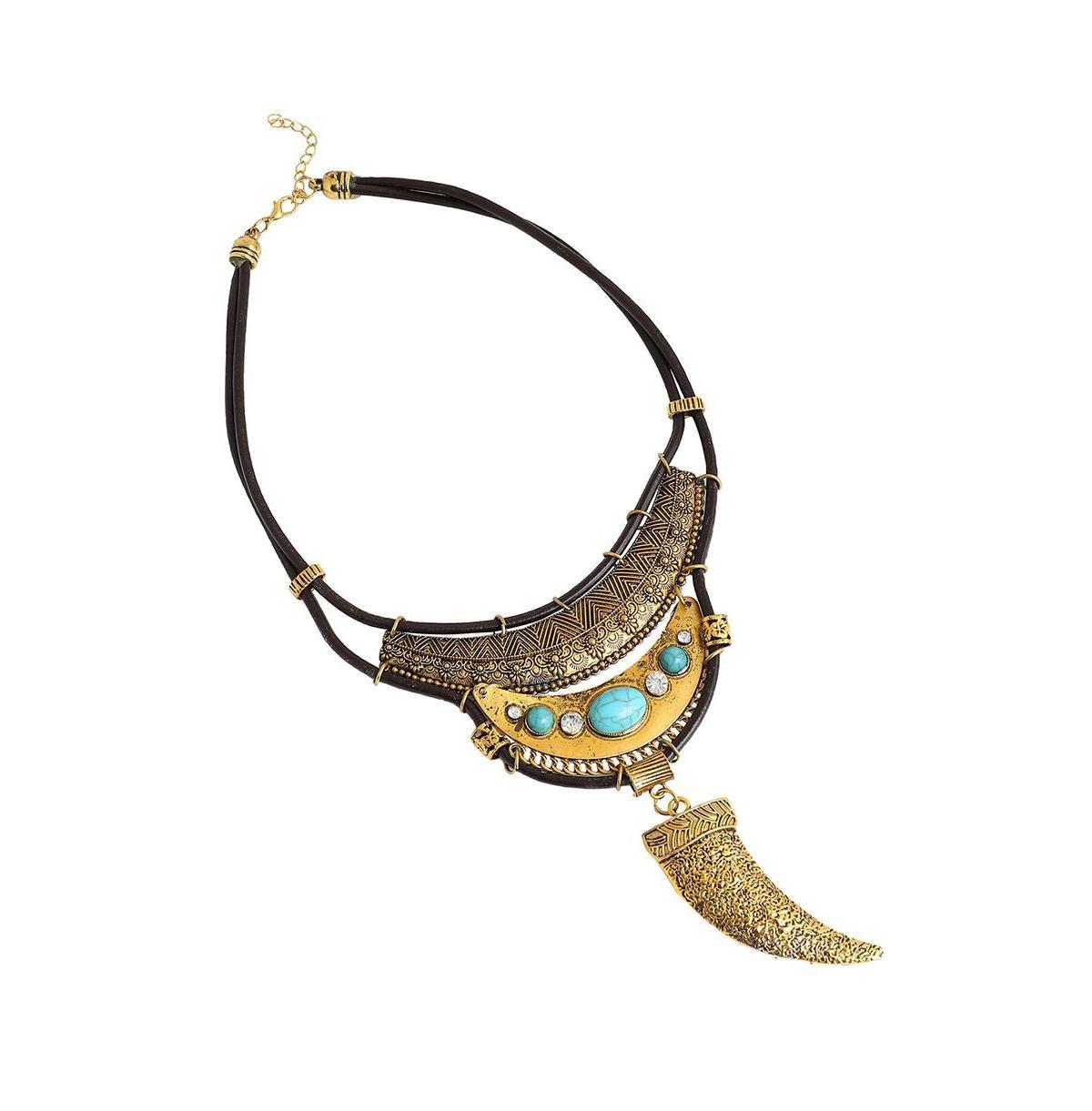 Sohi Womens Horn Statement Necklace Product Image