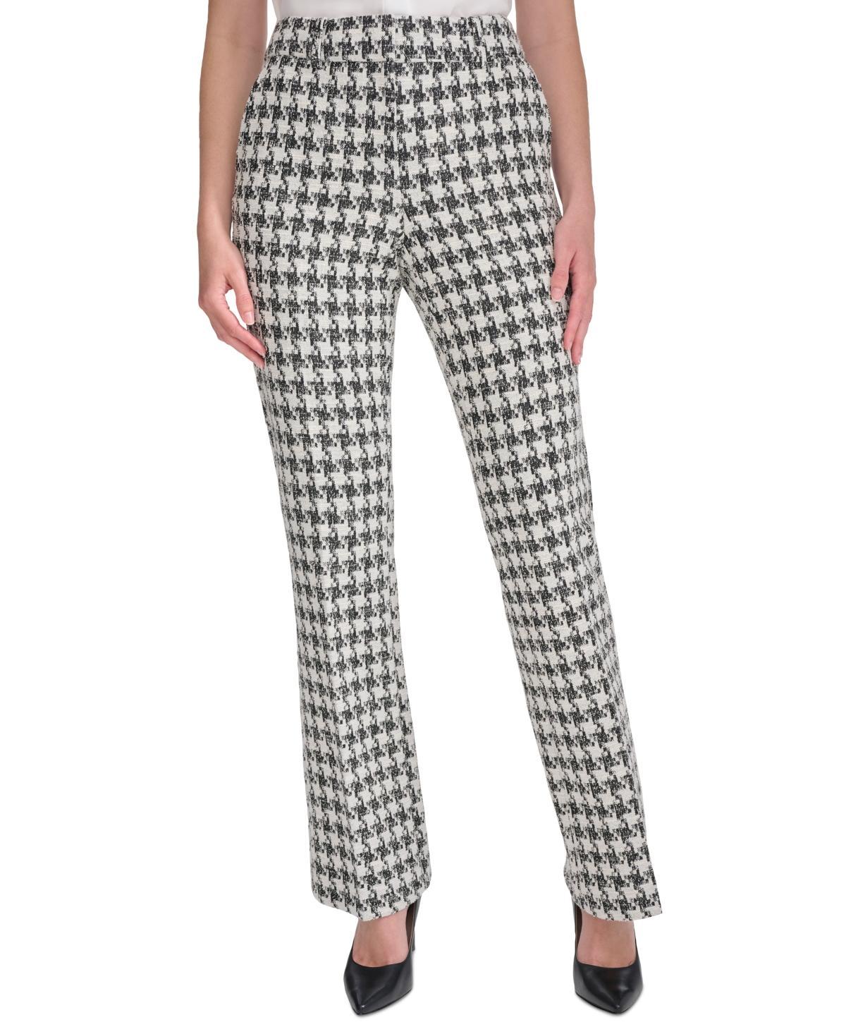 Tommy Hilfiger Womens Houndstooth Sutton Pants - Blk Product Image