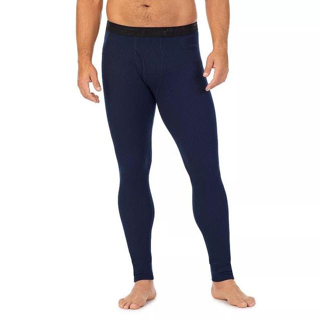 Mens Cuddl Duds Midweight Waffle Thermal Performance Base Layer Pants Navy Grey Product Image