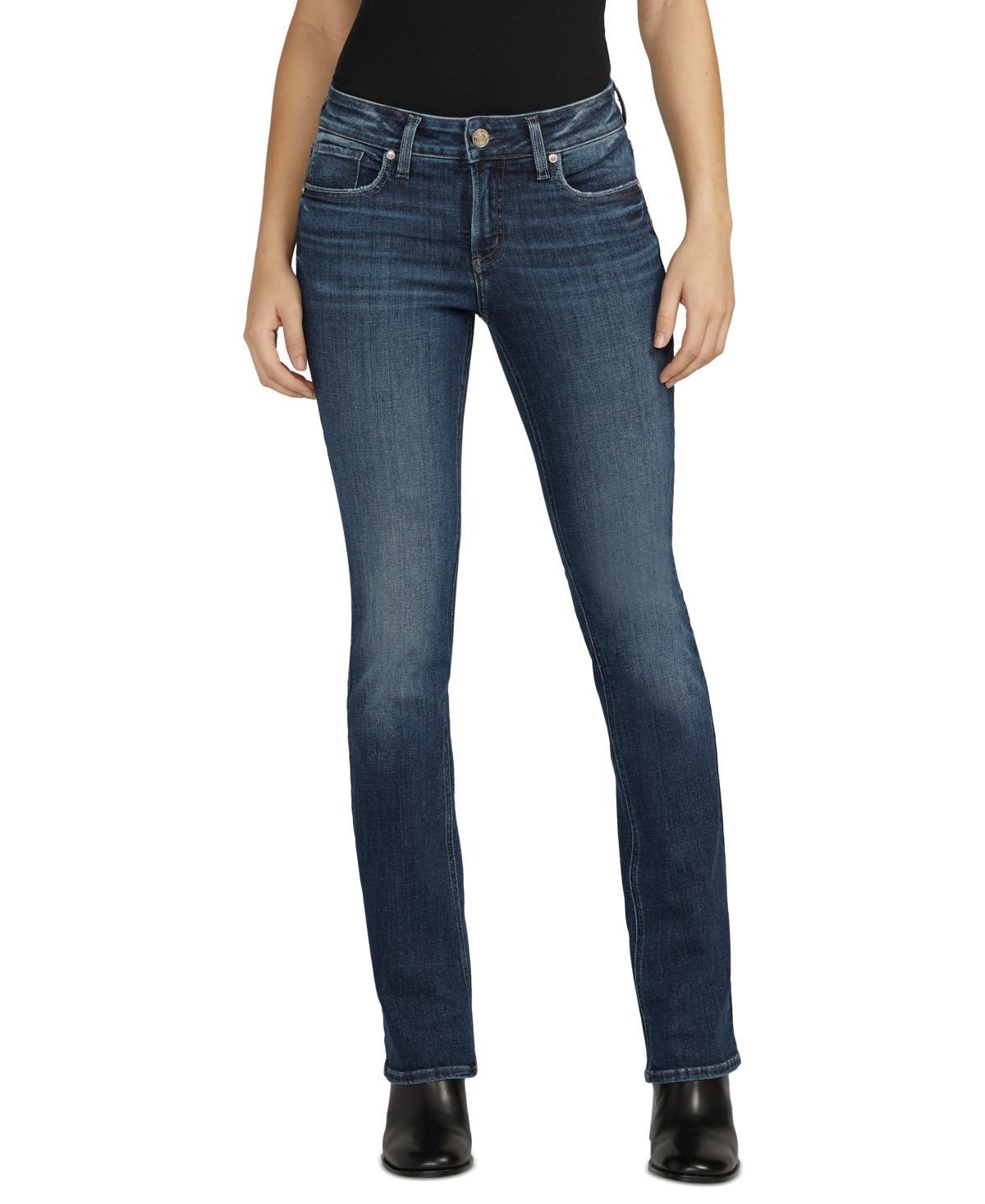 Silver Jeans Co. Elyse Dark Wash Mid Rise Slim Bootcut Jeans Product Image