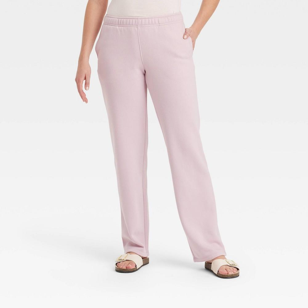 Womens Leisure Studio Mid-Rise Knit Straight Leg Sweatpants - Universal Thread Mauve M Product Image