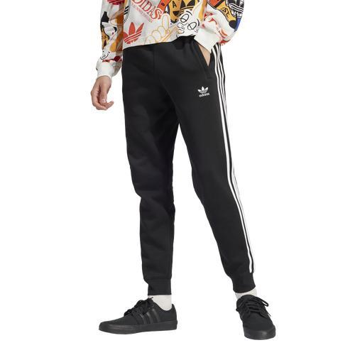 adidas Originals Mens adidas Originals 3 Stripe Pants - Mens Black/Black Product Image