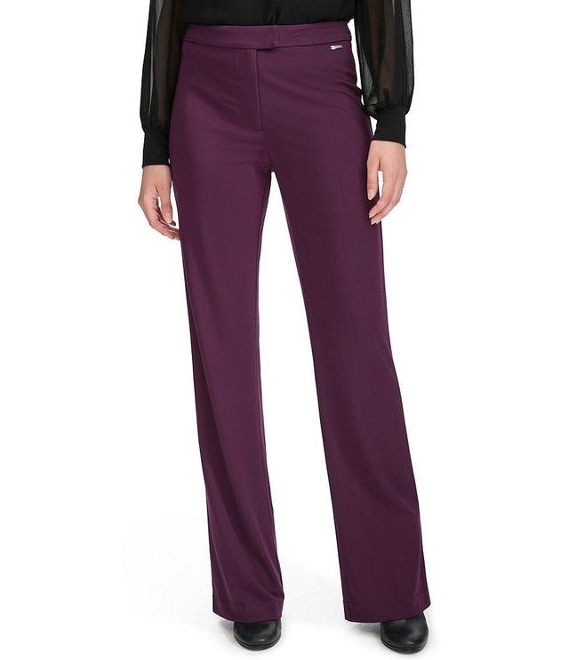 Calvin Klein Soft Ponte Wide Leg Pant Product Image