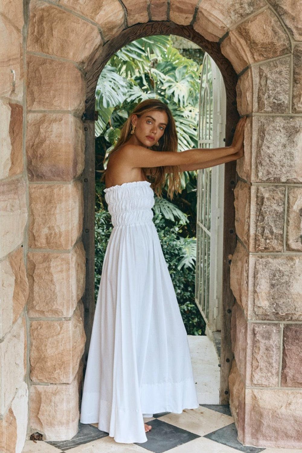 Eliana Maxi Dress White Product Image