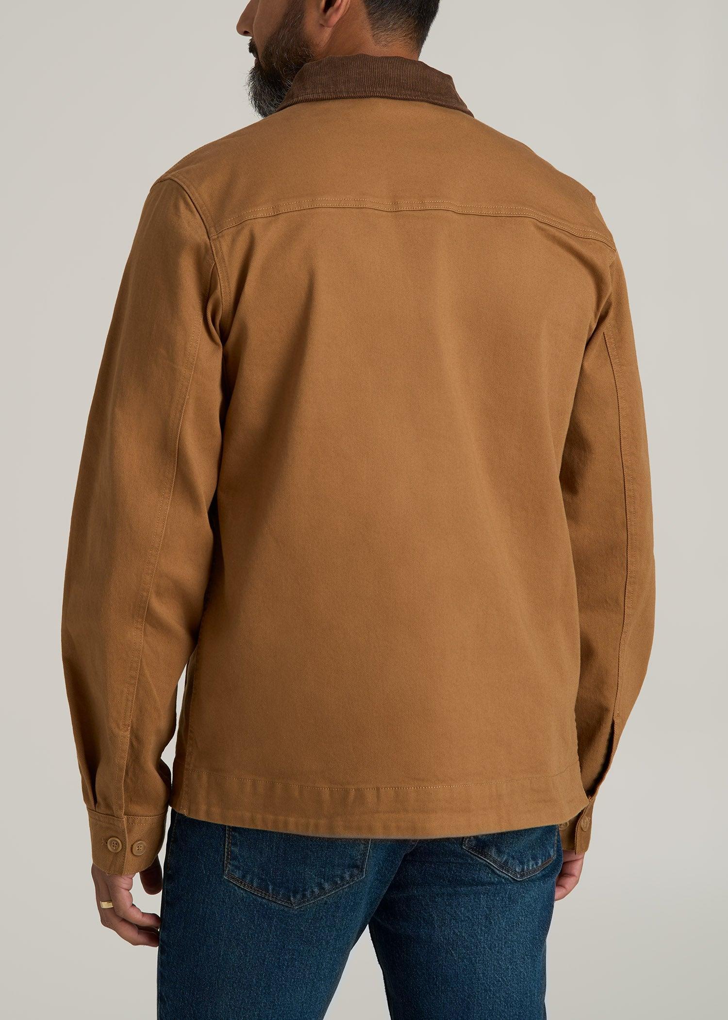 LJ Twill Shop Jacket for Tall Men in Dusty Brown Male Product Image