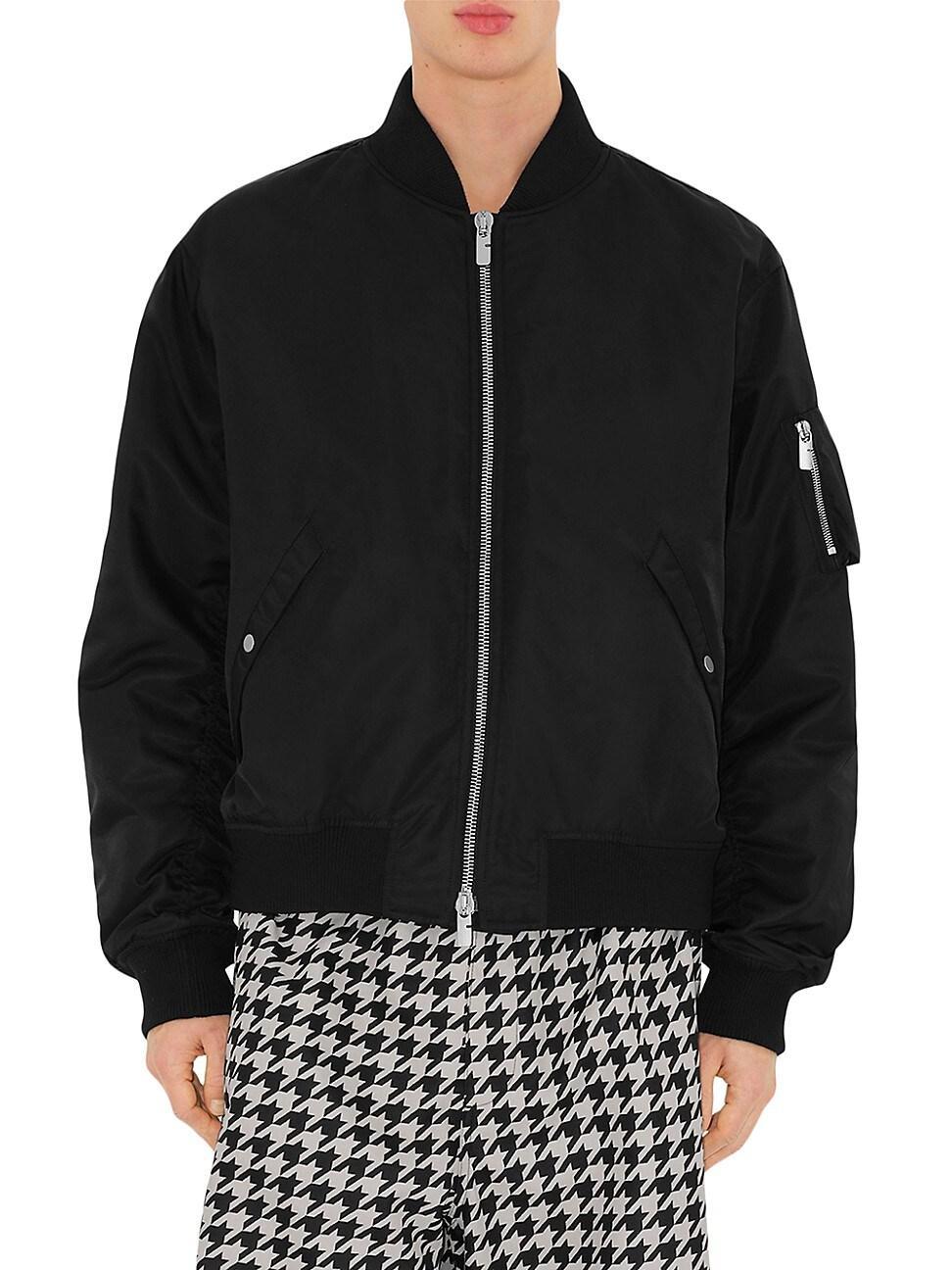 Mens Nylon Bomber Jacket Product Image