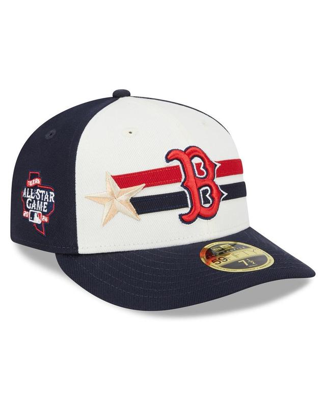 Mens New Era Cream/Navy Boston Red Sox 2024 MLB All-Star Game Workout Low Profile 59FIFTY Fitted Hat Product Image