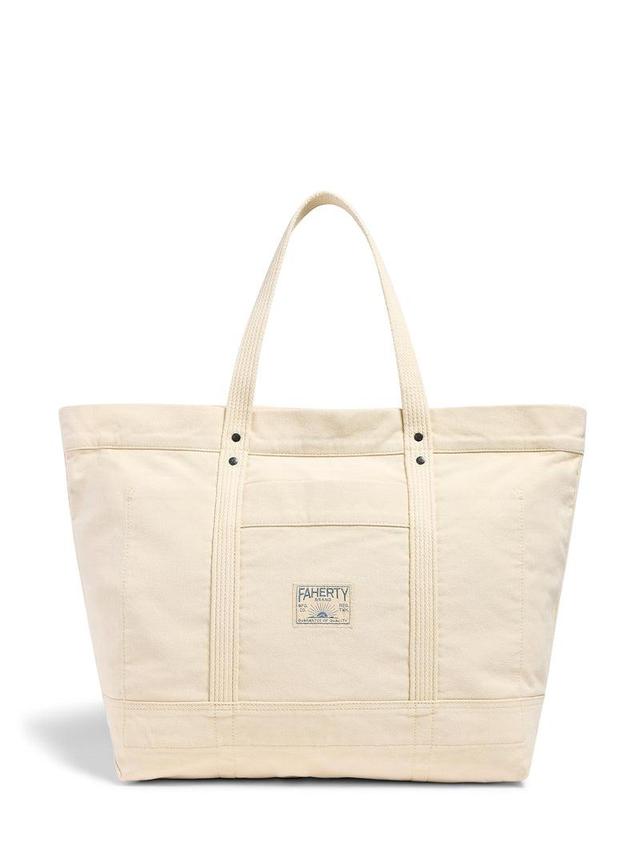 Medium Sunwashed Canvas Tote - Ecru Product Image