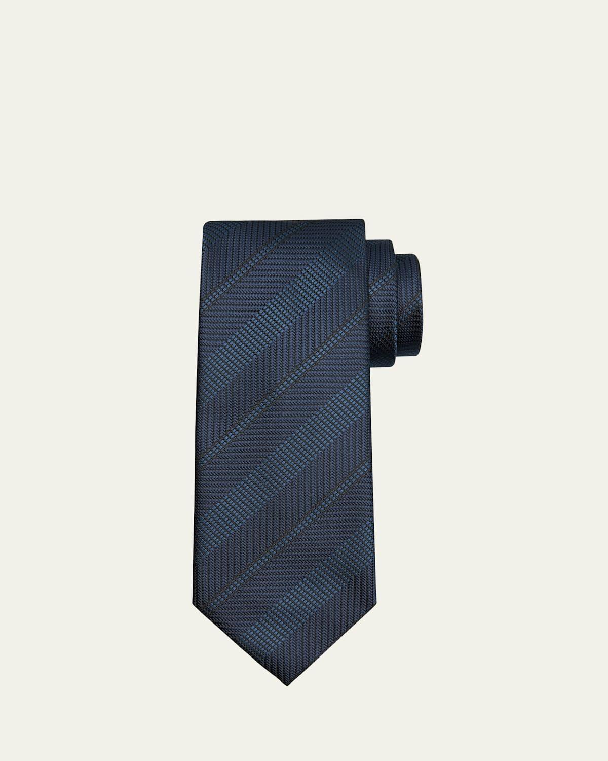 Mens Silk Jacquard Stripe Tie Product Image