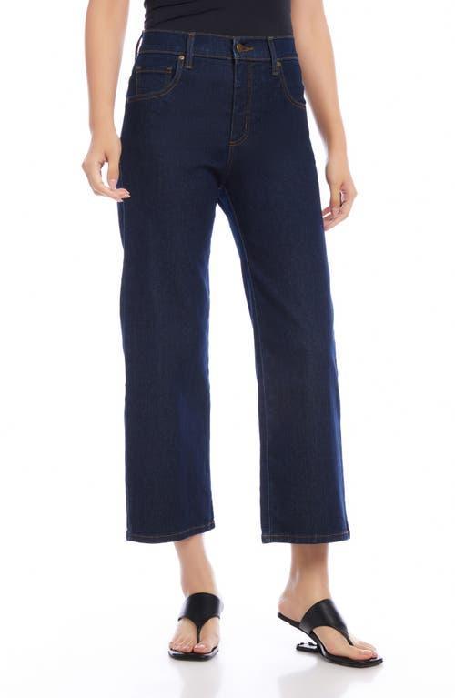 Karen Kane Women's Cropped Wide Leg Jeans, , Polyester/Elastane/Cotton Product Image