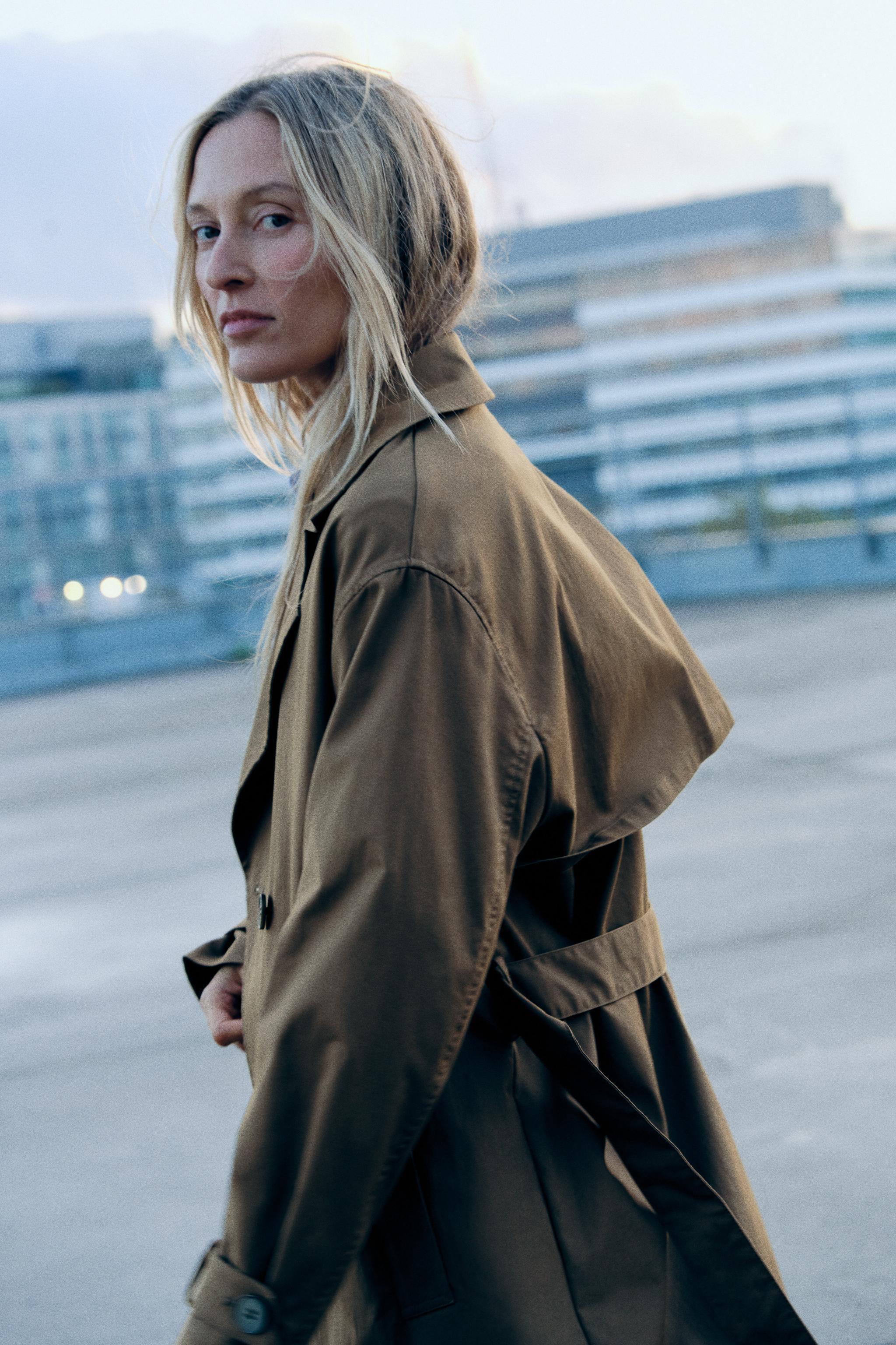 LONG BELTED TRENCH COAT Product Image