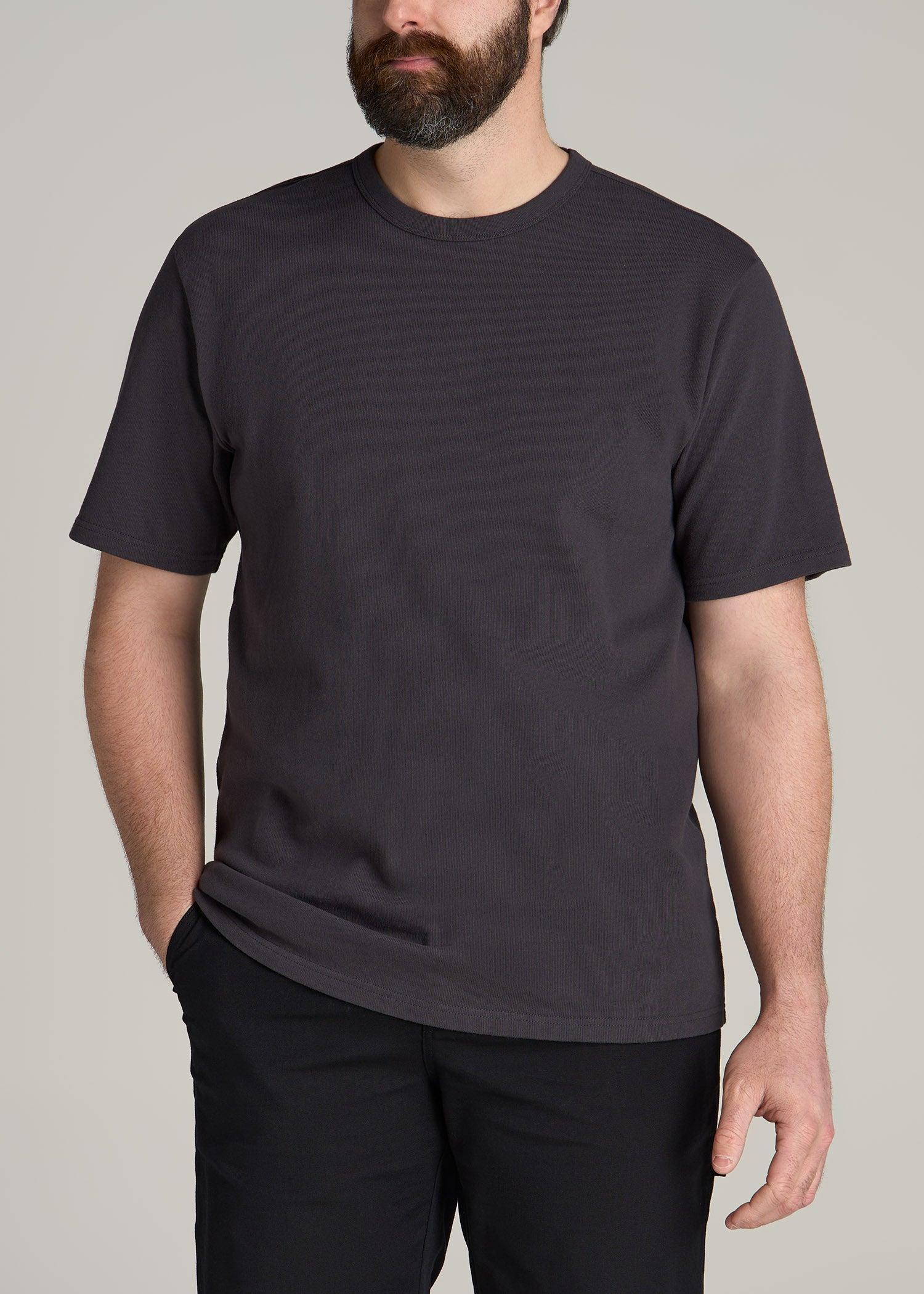 LJ&S Heavyweight RELAXED-FIT Tall Tee in Vintage Gunmetal Grey Male Product Image