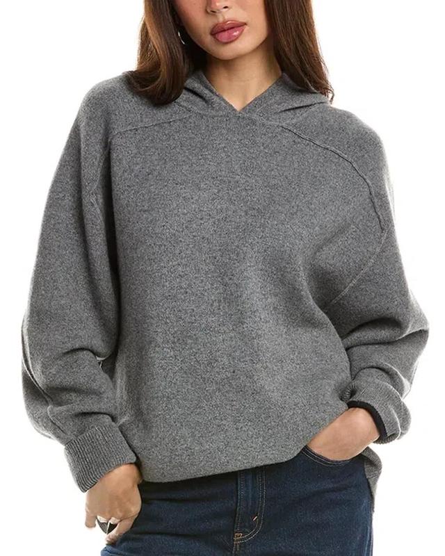 Bridget Wool-blend Hoodie In Grey Product Image