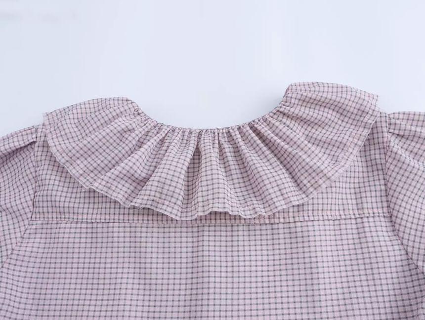 Long-Sleeve Plaid Shirt Product Image