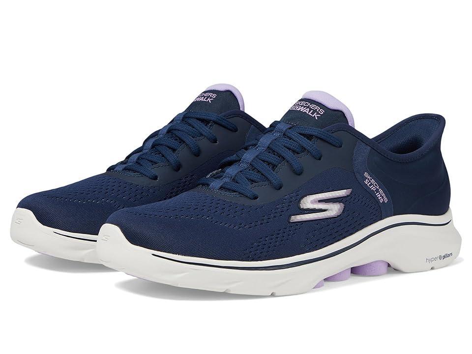 SKECHERS Performance Go Walk 7 Valin Hands Free Slip-Ins Lavender) Women's Shoes Product Image