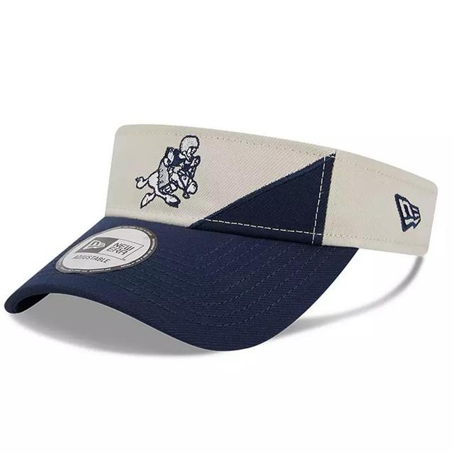 Mens New Era Cream/Navy Dallas Cowboys 2023 Sideline Historic Adjustable Visor Product Image