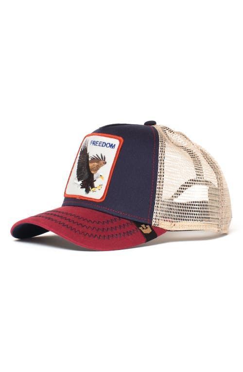 Mens Goorin Bros. Black The Freedom Eagle Trucker Snapback Hat Product Image