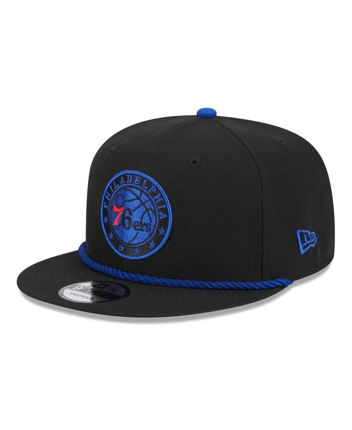 Mens New Era Philadelphia 76ers Back Laurels 9FIFTY Snapback Hat Product Image