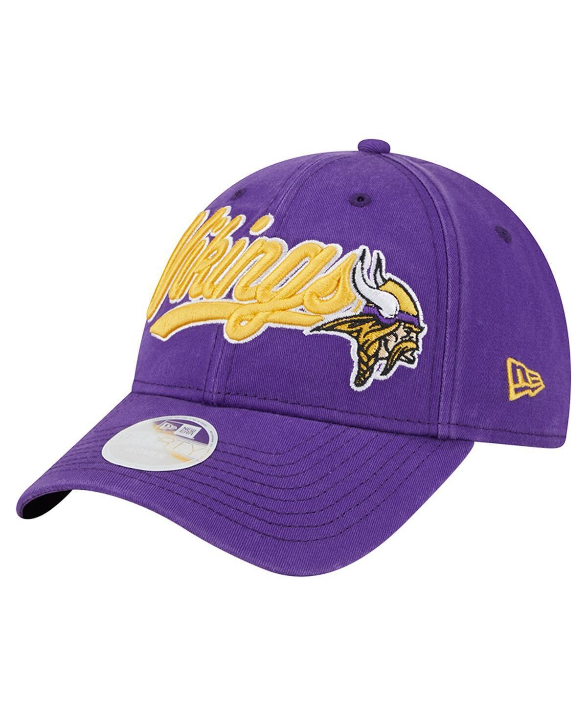 Womens New Era Purple Minnesota Vikings Cheer 9FORTY Adjustable Hat Product Image