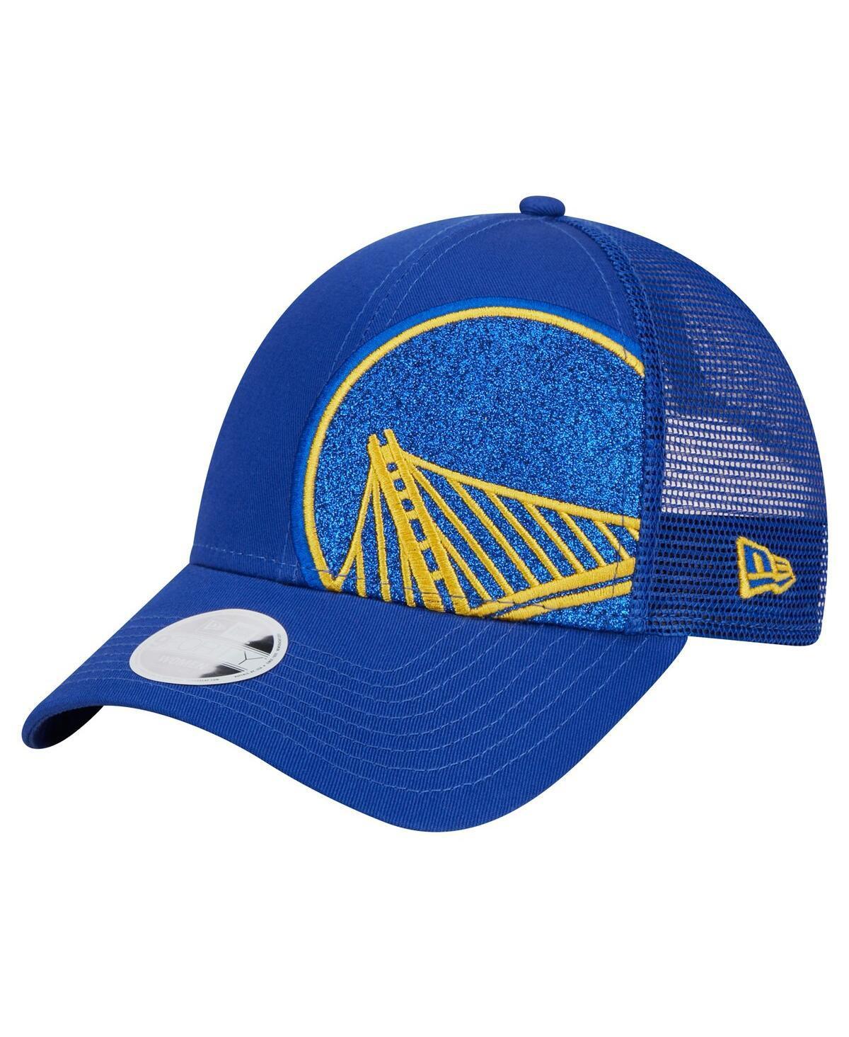 Womens New Era Royal Golden State Warriors Game Day Sparkle Logo 9FORTY Adjustable Hat Product Image