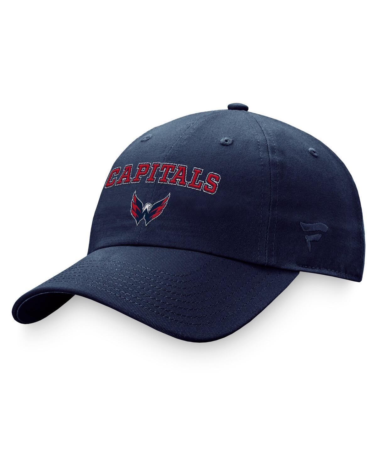 Womens Fanatics Navy Washington Capitals Fundamental Two-Hit Adjustable Hat Product Image