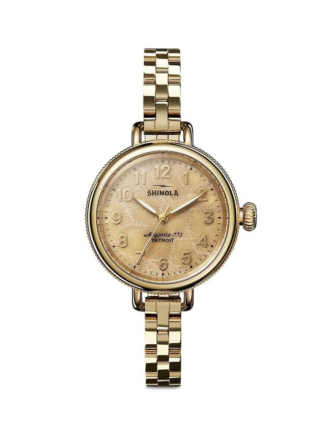 Womens Petoskey Goldtone Stainless Steel Bracelet Watch Product Image