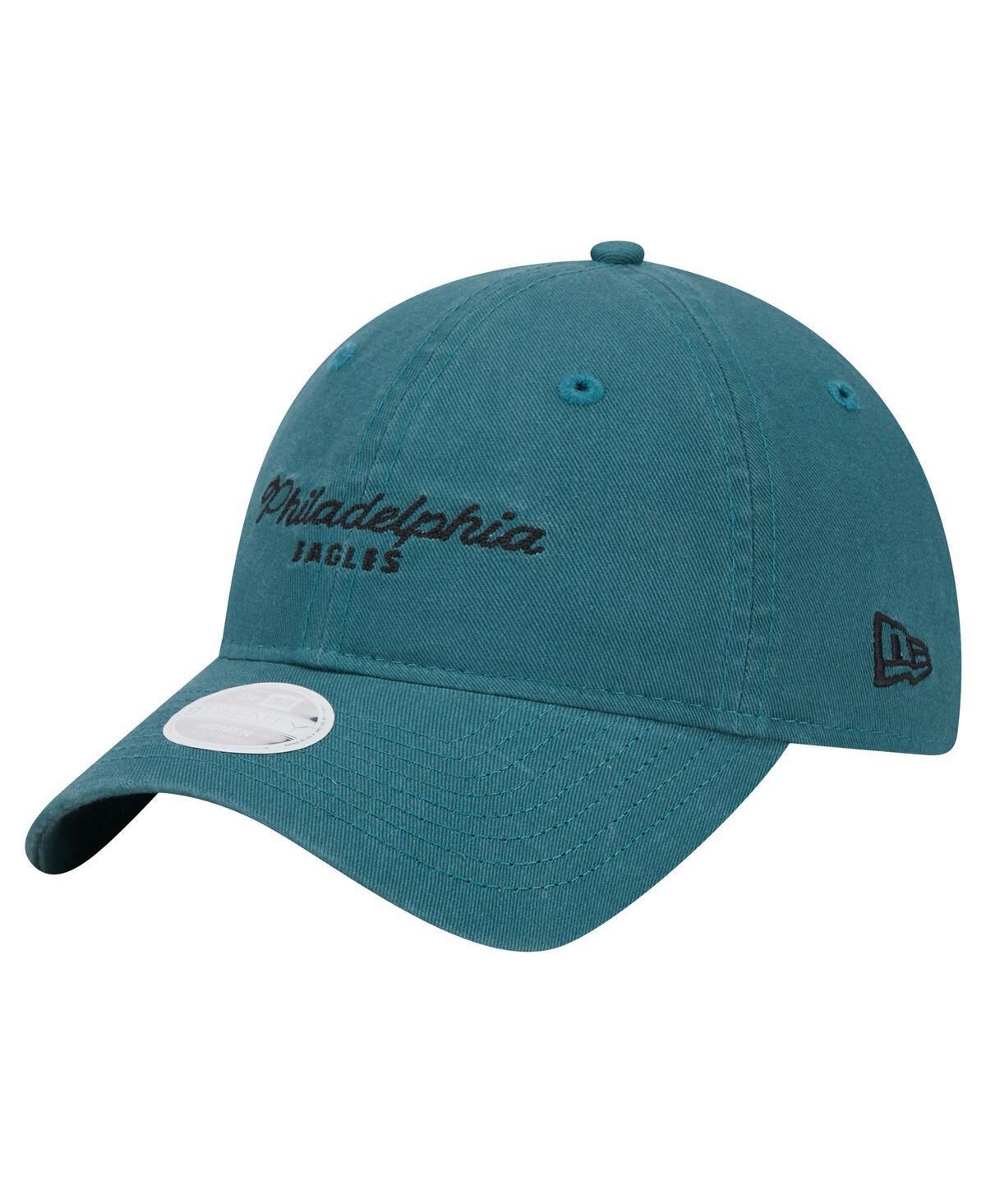 Womens New Era Midnight Philadelphia Eagles Throwback Delicate 9TWENTY Adjustable Hat Product Image