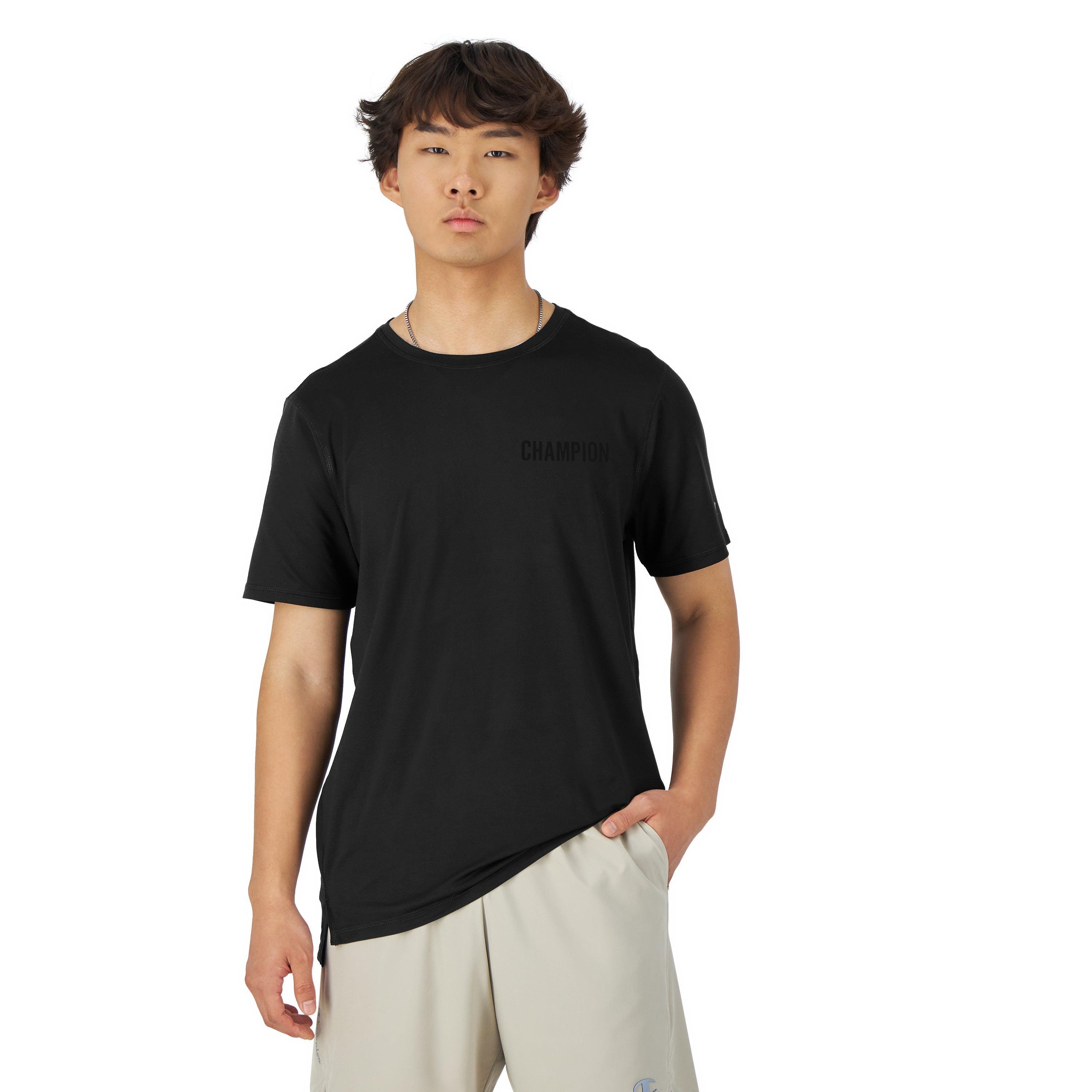 Mens Champion MVP T-Shirt, Moisture Wicking, Anti Odor, Chest Logo Black M Product Image