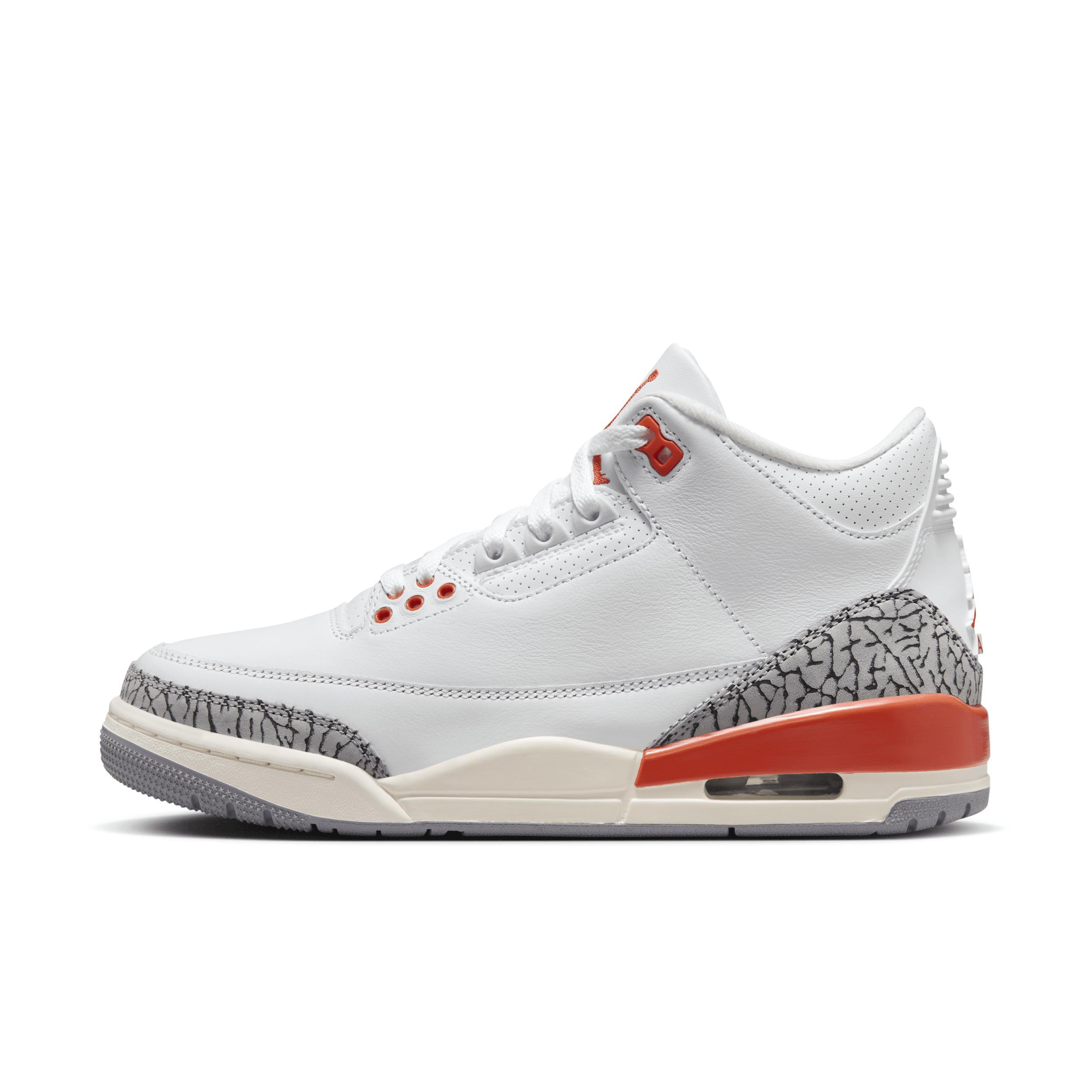 Jordan Womens Jordan Retro 3 - Womens Shoes White/Cosmic Clay Product Image