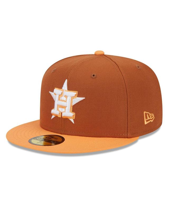 Mens New Era /Orange Houston Astros Spring Color Basic Two-Tone 59FIFTY Fitted Hat Product Image