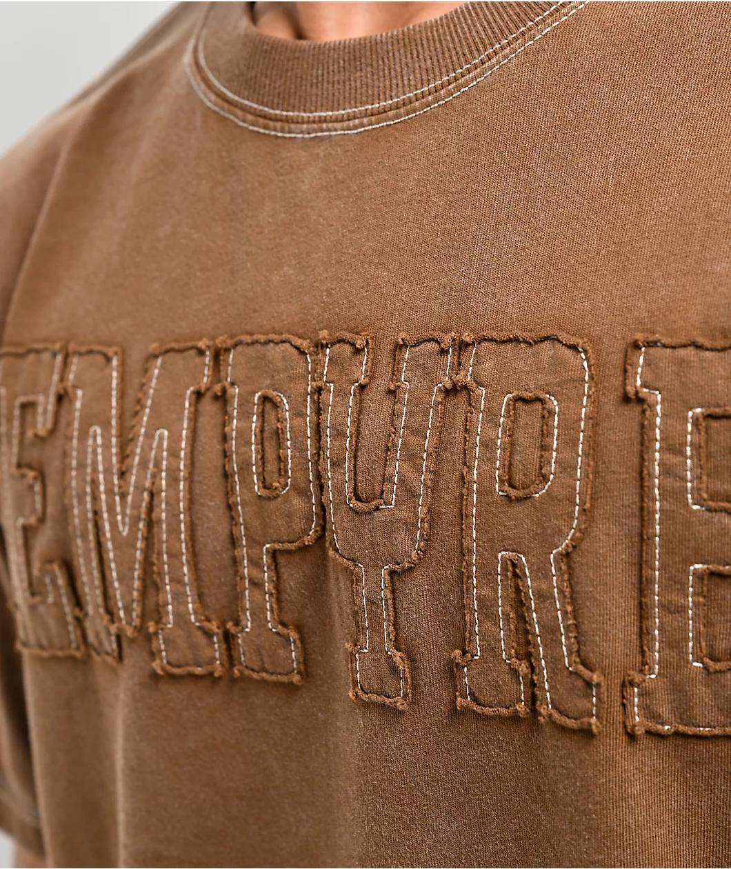 Empyre Cowboy Knit Brown Wash T-Shirt Product Image