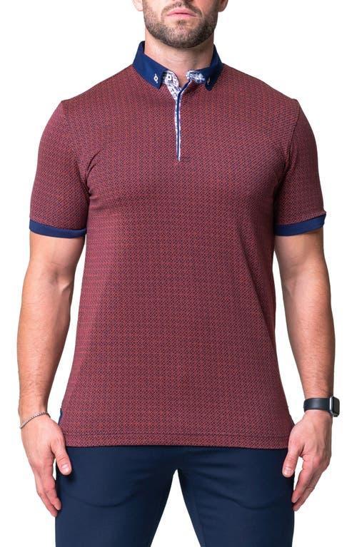 Maceoo Mozartopa Red Short Sleeve Cotton Polo Product Image