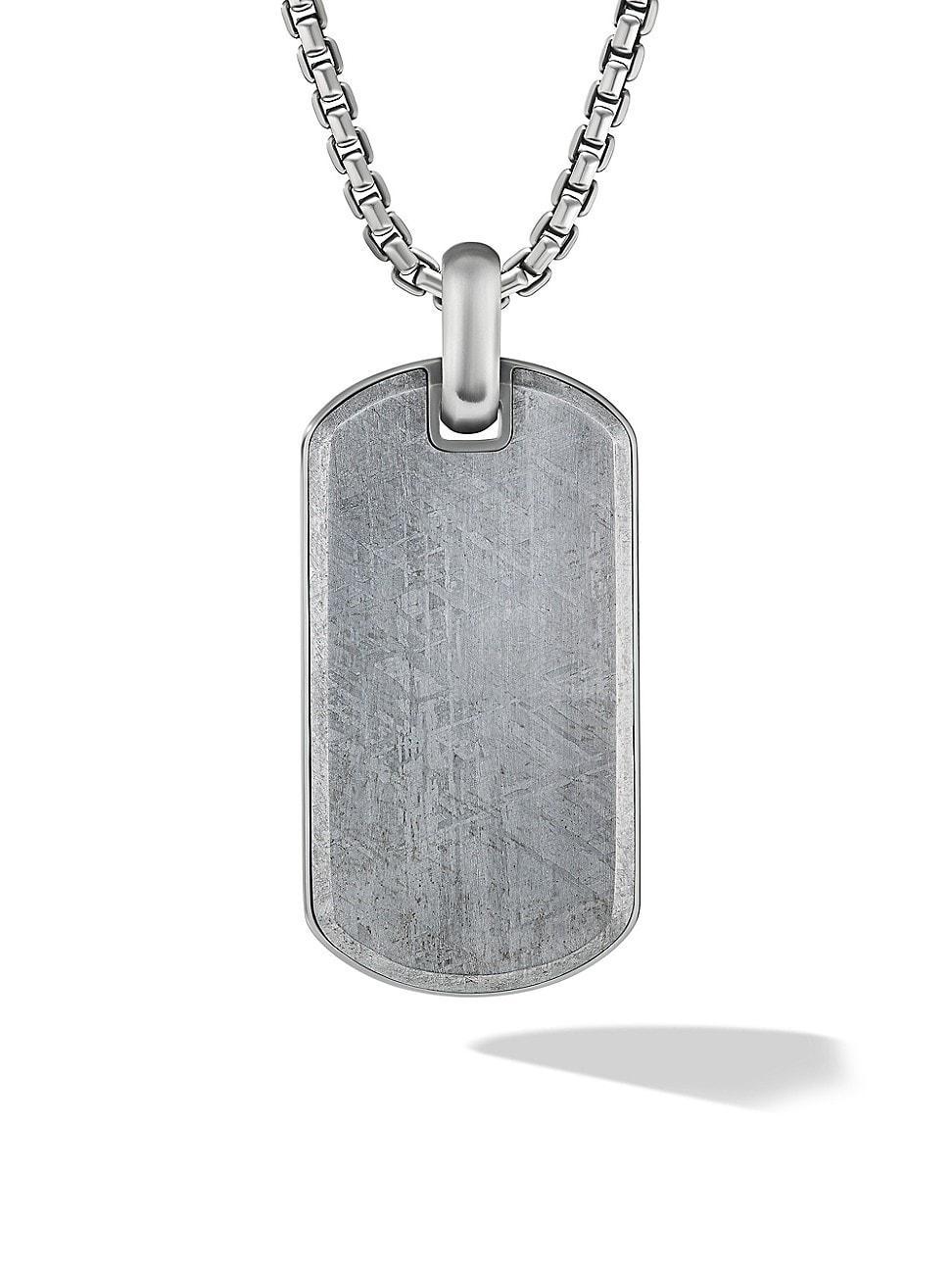 Mens Chevron Tag in Sterling Silver Product Image