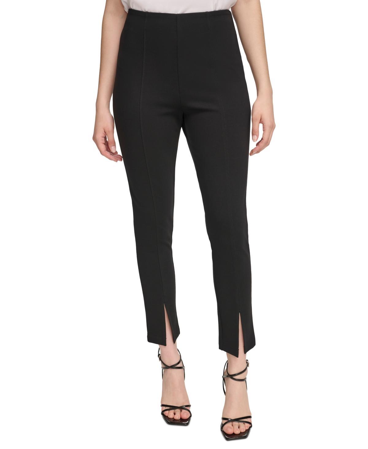 Calvin Klein Womens Pull-On Slit Ankle Pants Product Image