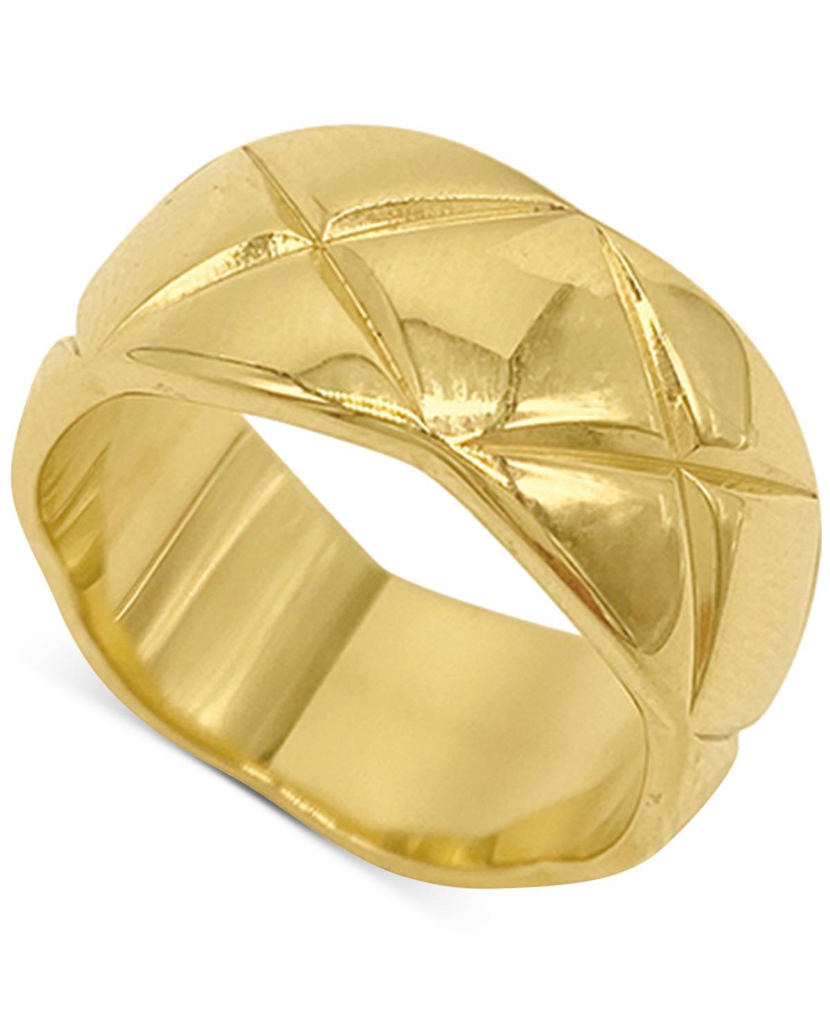 Adornia Gold-Tone Water-Resistant Cushion Band Ring Product Image