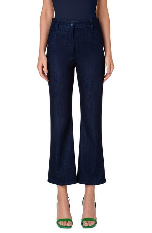 Akris punto Cali Stretch Denim Crop Bootcut Jeans product image