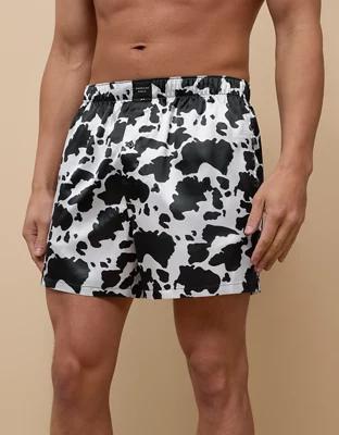 AEO Cow Print Satin Pocket Boxer Short Product Image