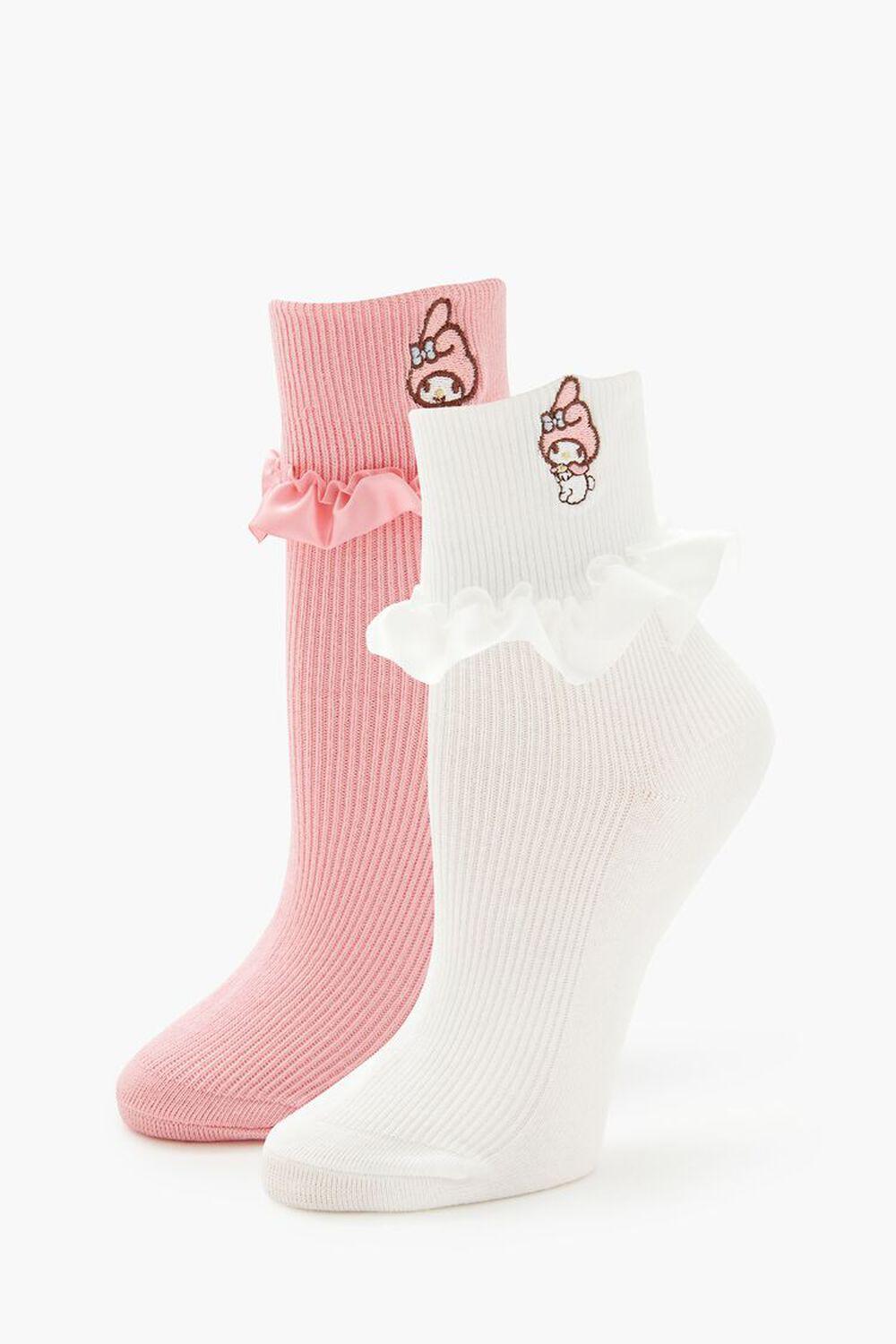 My Melody Ruffle Crew Socks Set - 2 pack | Forever 21 Product Image