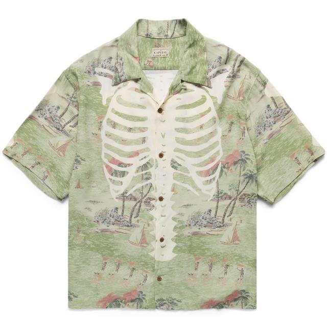 RAYON KAMEKAMA BONE ALOHA SHIRT Product Image