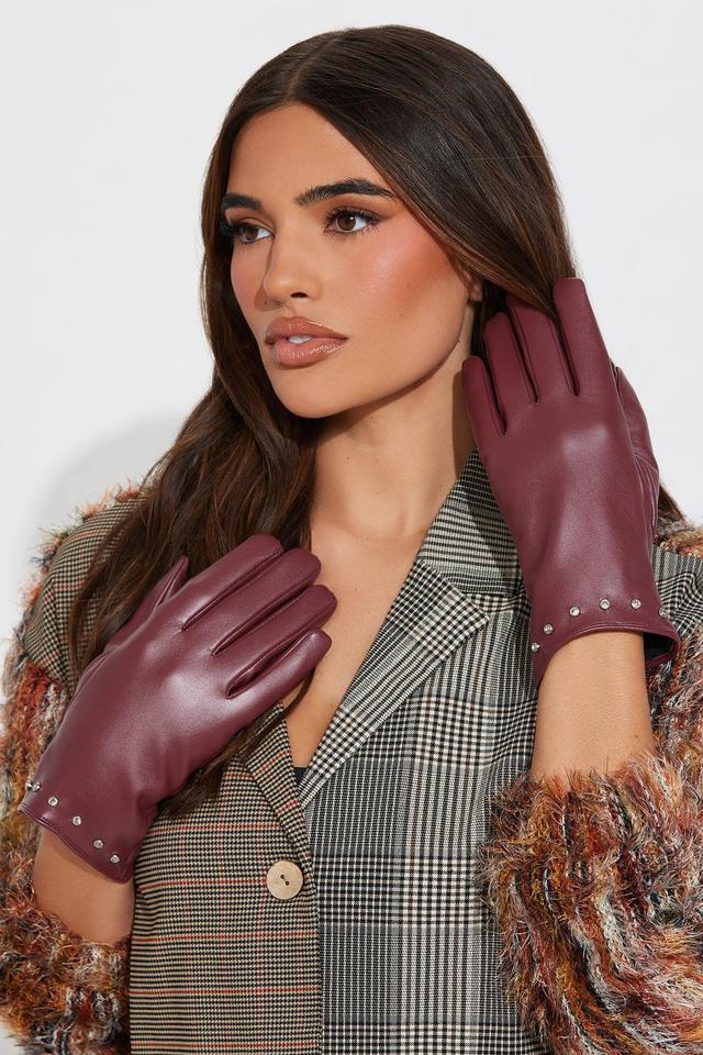 Show Stopper Gloves - Burgundy Product Image