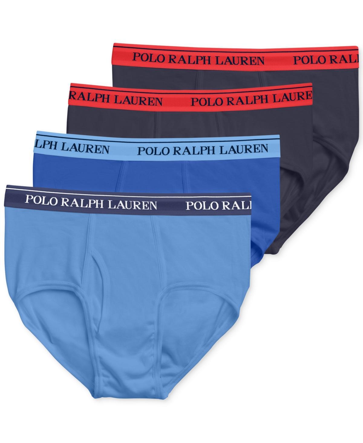 Polo Ralph Lauren Cotton Logo Waistband Briefs, Pack of 4 Product Image